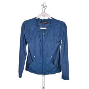 Authoria Casaco Ultra Synthetic Suede Zipper Jacket Size S NWT